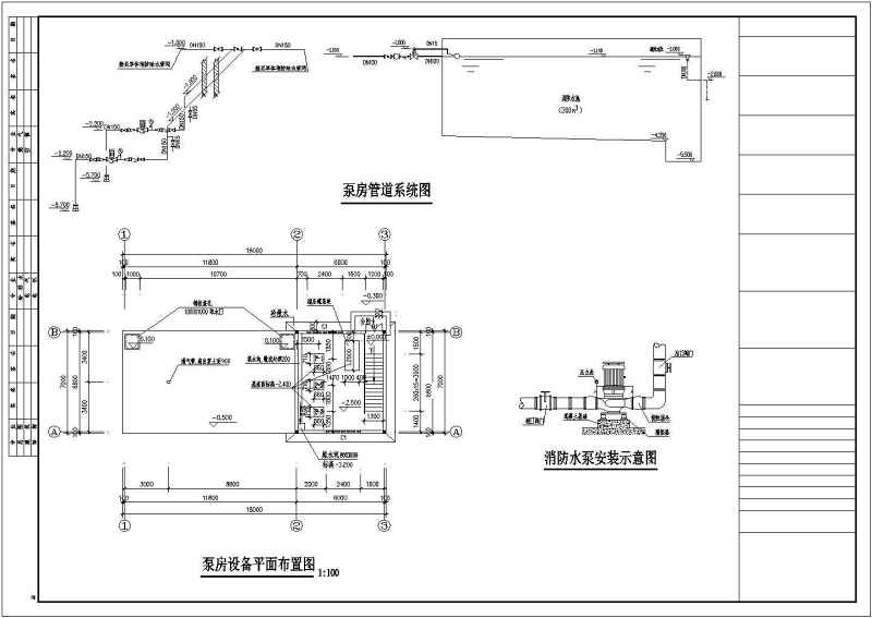 某<a href=https://www.yitu.cn/su/7872.html target=_blank class=infotextkey>地</a><a href=https://www.yitu.cn/su/7987.html target=_blank class=infotextkey>小区</a>消防泵房给排<a href=https://www.yitu.cn/su/5628.html target=_blank class=infotextkey>水</a><a href=https://www.yitu.cn/su/7590.html target=_blank class=infotextkey>设计</a>施工图