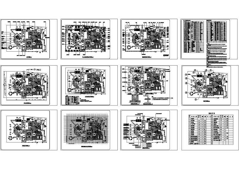 一套完整的别墅景观施工图