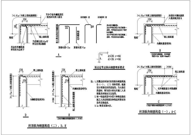 钢筋混凝土结构梁柱节点大样详图大全