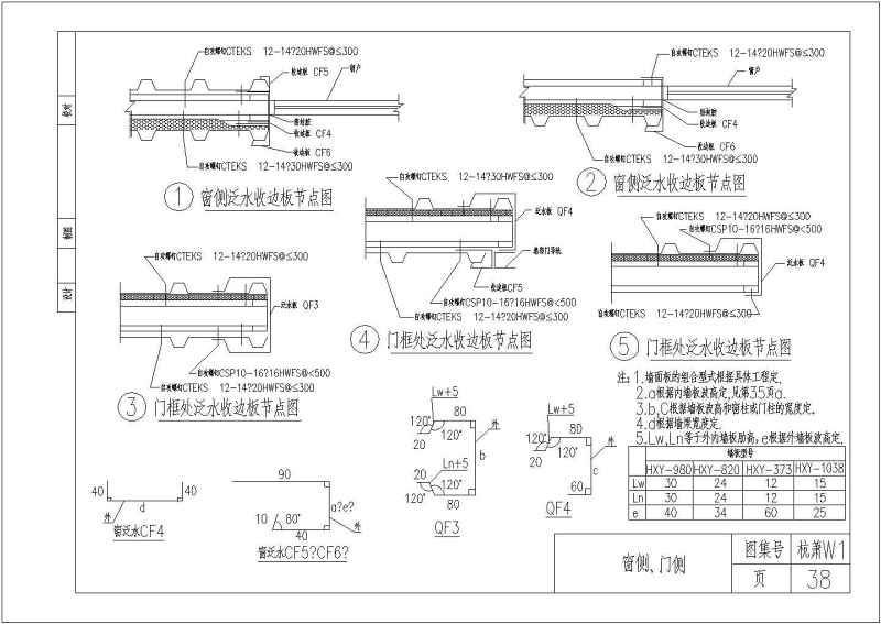 多种类型<a href=https://www.yitu.cn/su/8096.html target=_blank class=infotextkey>钢结构</a>收边节点大样构造详图