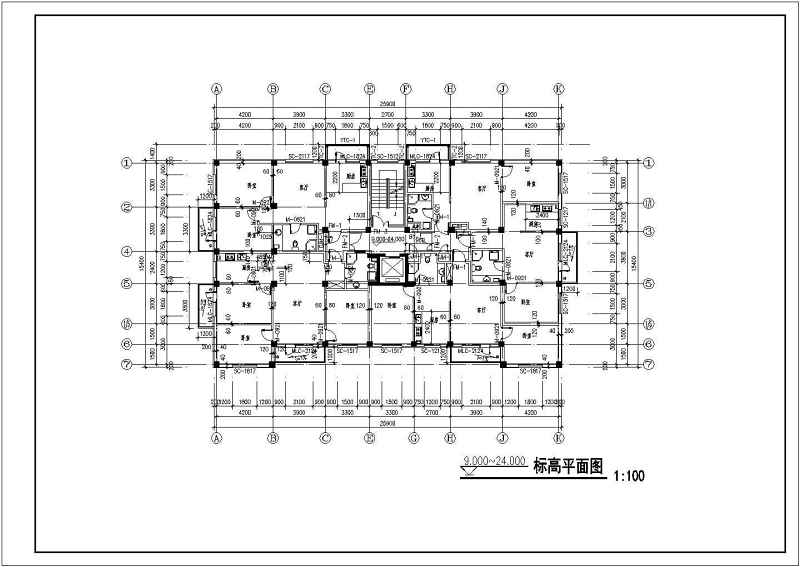 某十一层<a href=https://www.yitu.cn/su/7637.html target=_blank class=infotextkey>框架</a>结构住宅<a href=https://www.yitu.cn/su/8159.html target=_blank class=infotextkey>楼</a>建筑<a href=https://www.yitu.cn/su/7590.html target=_blank class=infotextkey>设计</a>方案图