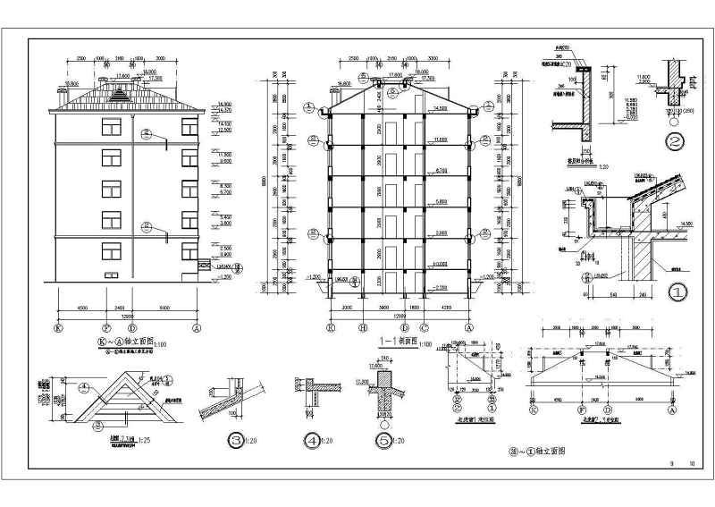 <a href=https://www.yitu.cn/su/7580.html target=_blank class=infotextkey>多层住宅</a>平立面图