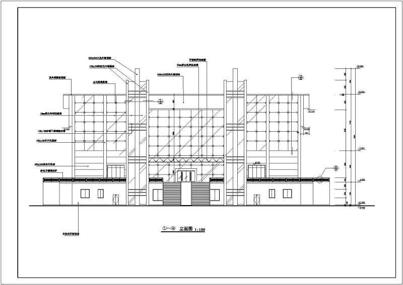 <a href=https://www.yitu.cn/su/7637.html target=_blank class=infotextkey>框架</a>结构体艺馆建施图