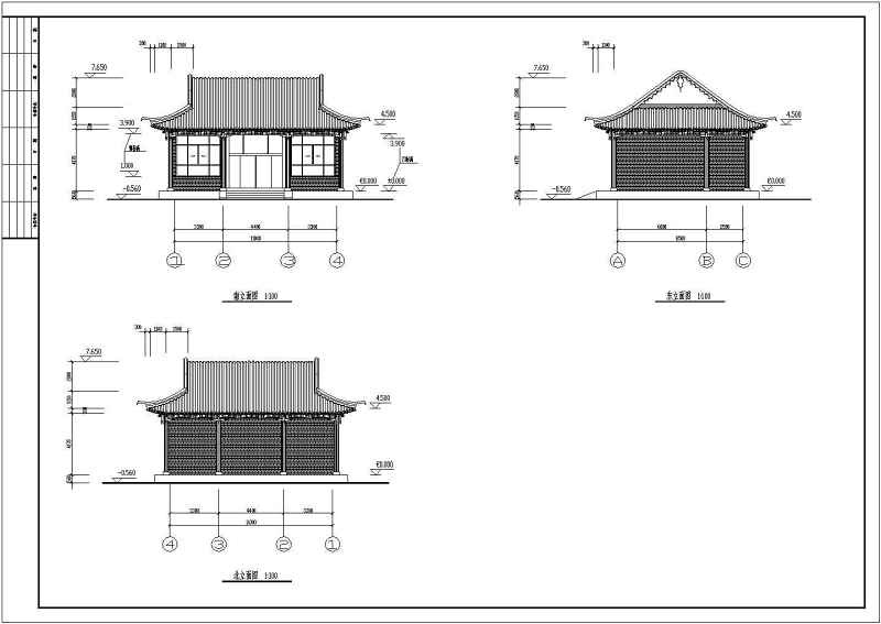 某<a href=https://www.yitu.cn/su/7872.html target=_blank class=infotextkey>地</a>古庙<a href=https://www.yitu.cn/su/7637.html target=_blank class=infotextkey>框架</a>结构三间大殿结构<a href=https://www.yitu.cn/su/7590.html target=_blank class=infotextkey>设计</a>施工图