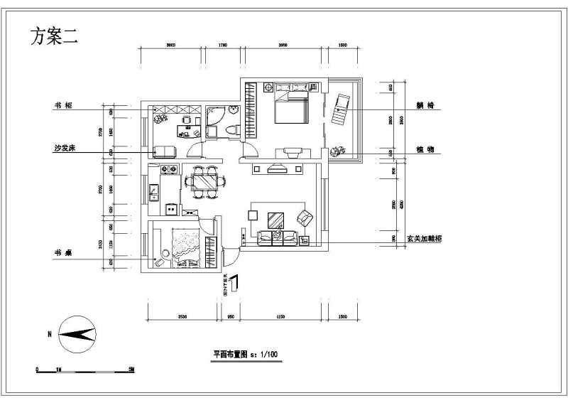 某<a href=https://www.yitu.cn/su/7872.html target=_blank class=infotextkey>地</a>两室两厅装修<a href=https://www.yitu.cn/su/7590.html target=_blank class=infotextkey>设计</a>施工图