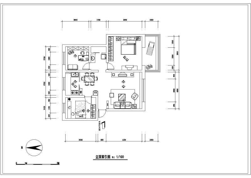 某<a href=https://www.yitu.cn/su/7872.html target=_blank class=infotextkey>地</a>两室两厅装修<a href=https://www.yitu.cn/su/7590.html target=_blank class=infotextkey>设计</a>施工图