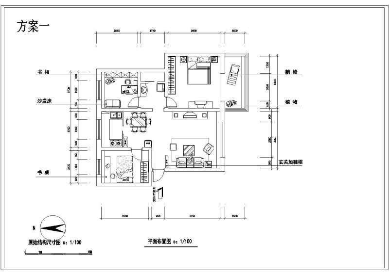 某<a href=https://www.yitu.cn/su/7872.html target=_blank class=infotextkey>地</a>两室两厅装修<a href=https://www.yitu.cn/su/7590.html target=_blank class=infotextkey>设计</a>施工图