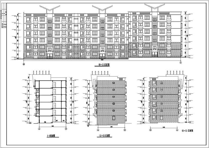 底层商铺住宅<a href=https://www.yitu.cn/su/8159.html target=_blank class=infotextkey>楼</a>建筑施工图