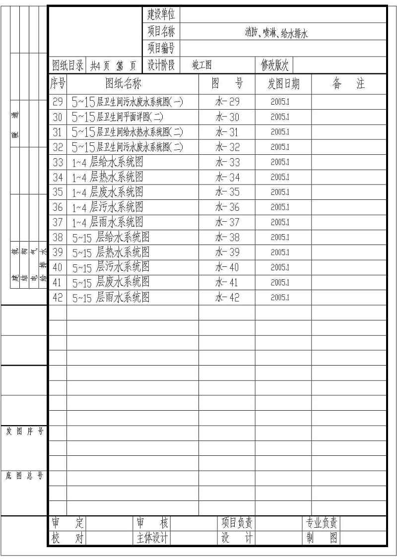 某15层宾馆给排<a href=https://www.yitu.cn/su/5628.html target=_blank class=infotextkey>水</a>消防竣工图