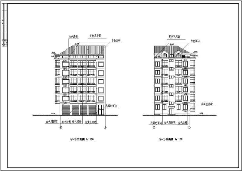 某<a href=https://www.yitu.cn/su/7580.html target=_blank class=infotextkey>多层住宅</a><a href=https://www.yitu.cn/su/7293.html target=_blank class=infotextkey>建筑<a href=https://www.yitu.cn/su/7937.html target=_blank class=infotextkey>图纸</a></a>