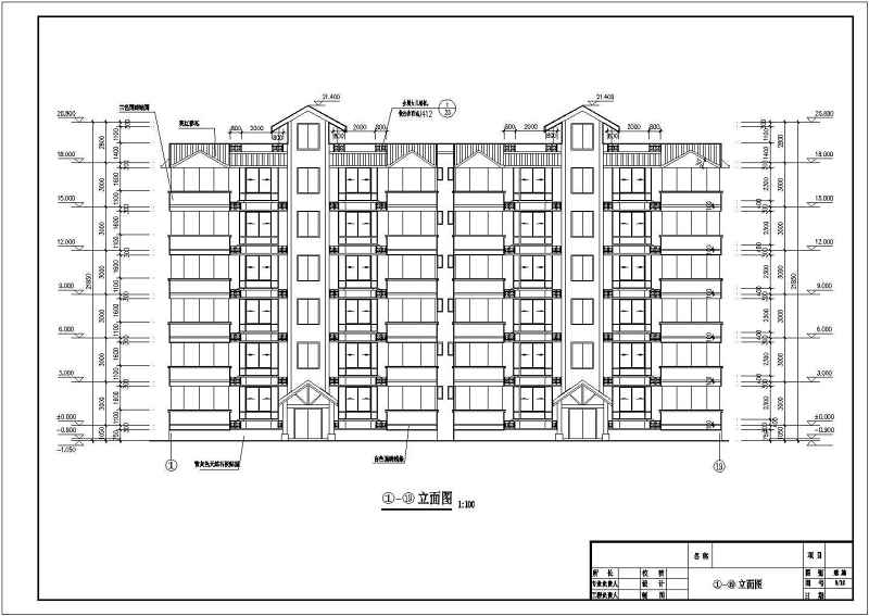 某<a href=https://www.yitu.cn/su/7872.html target=_blank class=infotextkey>地</a><a href=https://www.yitu.cn/su/7580.html target=_blank class=infotextkey>多层住宅</a><a href=https://www.yitu.cn/su/8159.html target=_blank class=infotextkey>楼</a>建筑<a href=https://www.yitu.cn/su/7590.html target=_blank class=infotextkey>设计</a>施工图