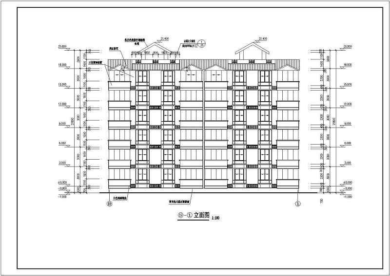 某<a href=https://www.yitu.cn/su/7580.html target=_blank class=infotextkey>多层住宅</a><a href=https://www.yitu.cn/su/8159.html target=_blank class=infotextkey>楼</a>建筑<a href=https://www.yitu.cn/su/7590.html target=_blank class=infotextkey>设计</a>施工图