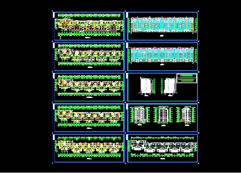 高级住宅<a href=https://www.yitu.cn/su/7987.html target=_blank class=infotextkey>小区</a><a href=https://www.yitu.cn/su/7580.html target=_blank class=infotextkey>多层住宅</a>施工图