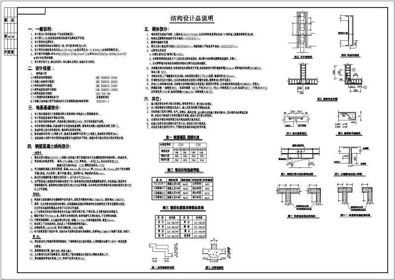 某<a href=https://www.yitu.cn/su/7872.html target=_blank class=infotextkey>地</a>多层砖混结构住宅<a href=https://www.yitu.cn/su/8159.html target=_blank class=infotextkey>楼</a>结构<a href=https://www.yitu.cn/su/7590.html target=_blank class=infotextkey>设计</a>施工图