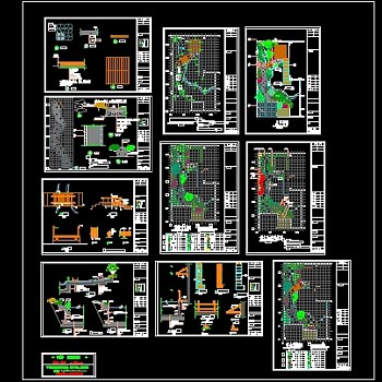 全套别墅园林绿化施工图