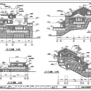 浙江某地3层砖混结构别墅建筑方案图