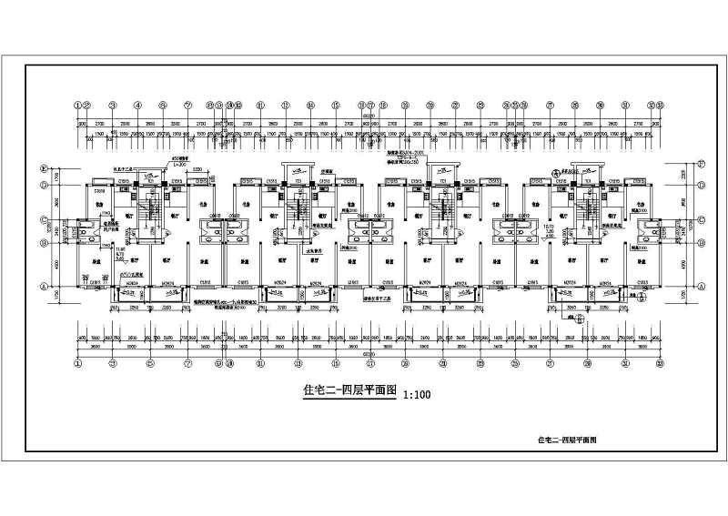 某多层<a href=https://www.yitu.cn/sketchup/huayi/index.html target=_blank class=infotextkey>花</a>园住宅<a href=https://www.yitu.cn/su/8159.html target=_blank class=infotextkey>楼</a>建筑施工图