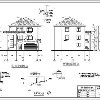 东莞某坡屋面别墅建筑、结构施工图