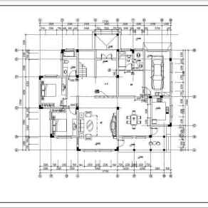 某地两层框架结构别墅装修设计图纸