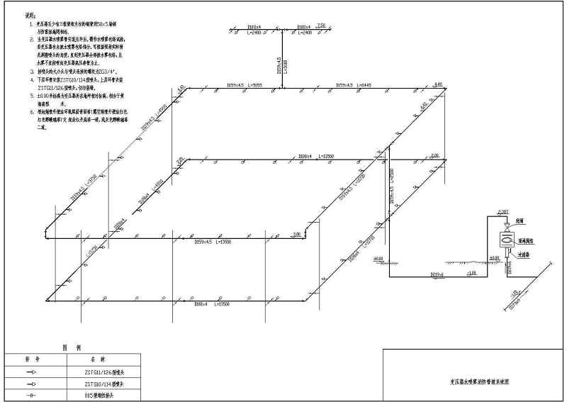 某工程变压器<a href=https://www.yitu.cn/su/5628.html target=_blank class=infotextkey>水</a>喷雾给排<a href=https://www.yitu.cn/su/5628.html target=_blank class=infotextkey>水</a><a href=https://www.yitu.cn/su/7896.html target=_blank class=infotextkey>管道</a>安装图