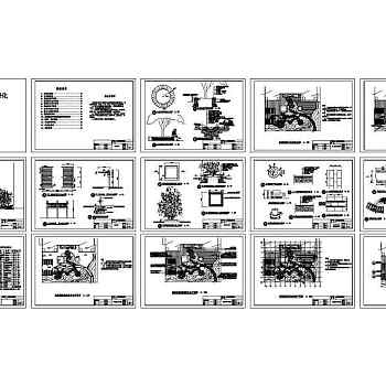 别墅庭院景观绿化全套施工图
