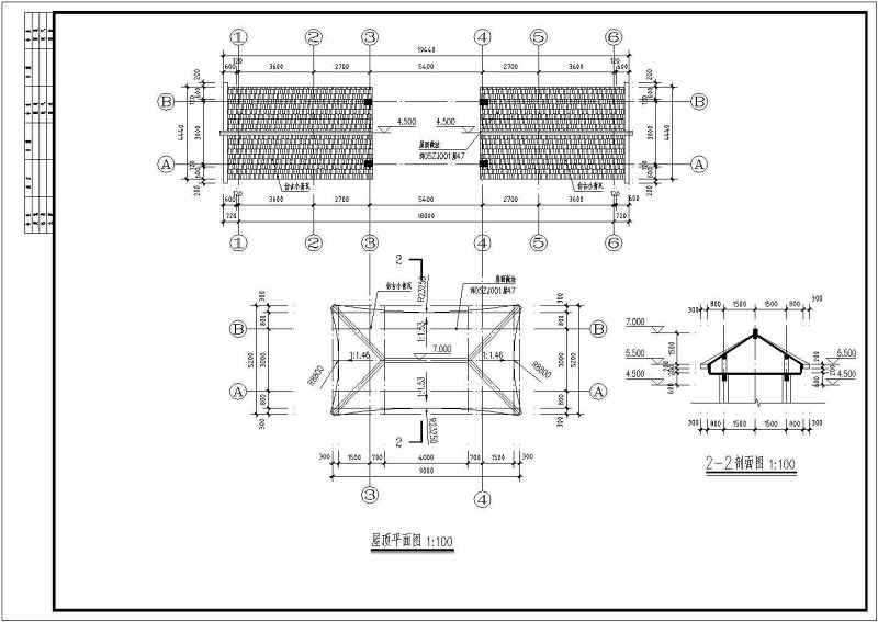 仿古大门全套建筑cad施工图