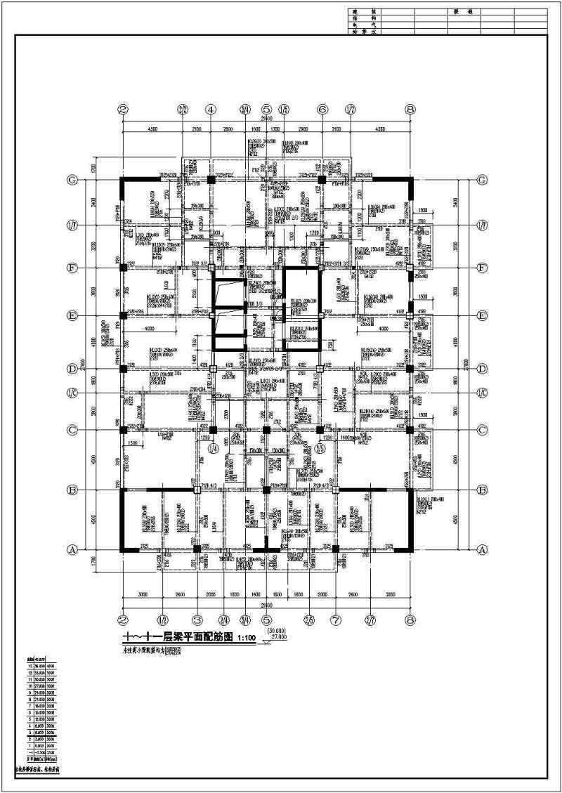 某<a href=https://www.yitu.cn/su/7872.html target=_blank class=infotextkey>地</a>区十三层框剪结构住宅结构施工图