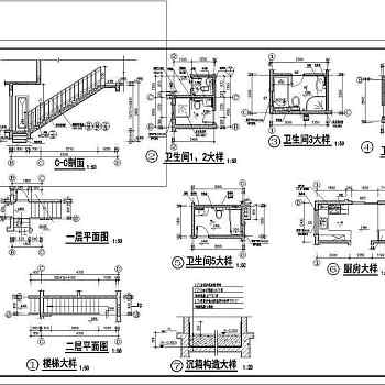 欧式别墅建筑结构施工图