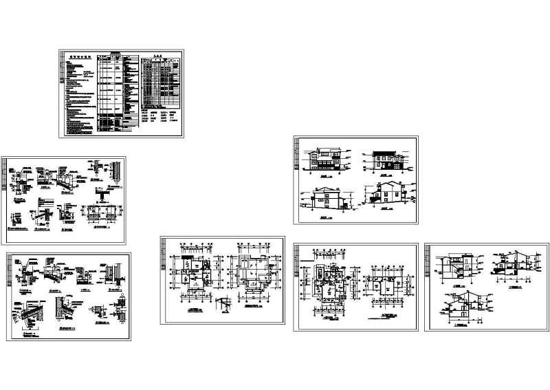 3套经典别墅施工图