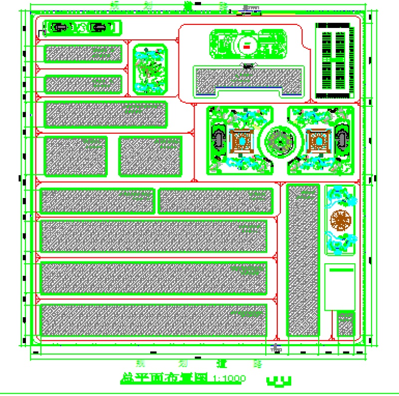 某<a href=https://www.yitu.cn/su/6852.html target=_blank class=infotextkey>厂区</a>规划总图