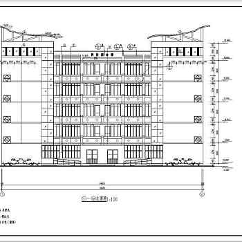 某地5层框架结构小学综合楼建筑施工图