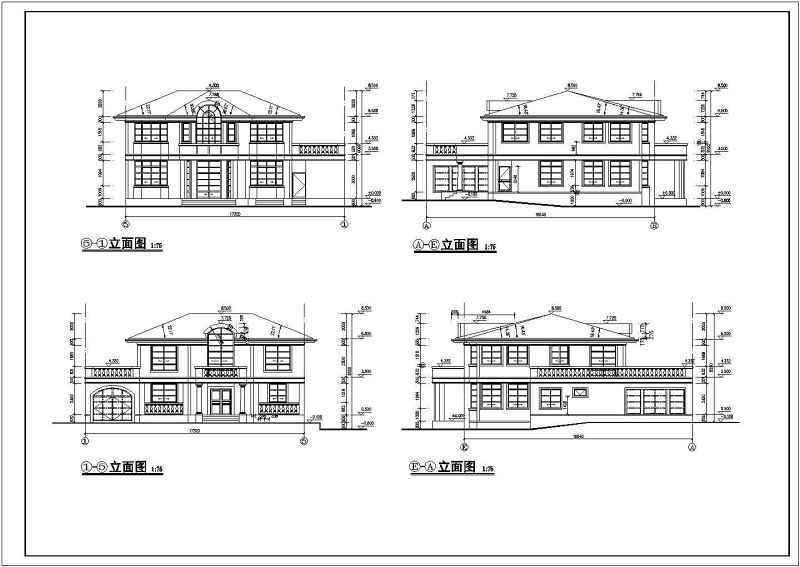 某<a href=https://www.yitu.cn/su/7872.html target=_blank class=infotextkey>地</a>区2层砖混结构别墅建筑方案图