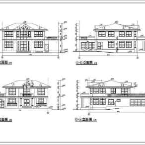 某地区2层砖混结构别墅建筑方案图