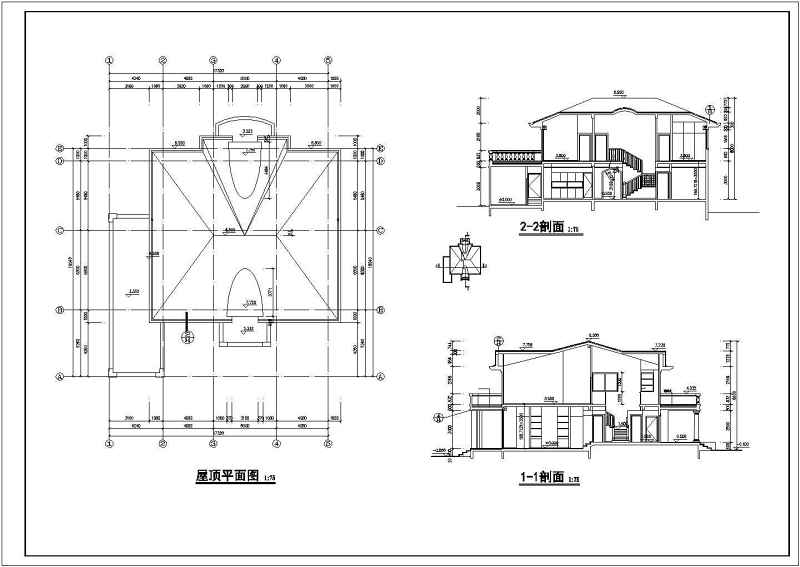 某<a href=https://www.yitu.cn/su/7872.html target=_blank class=infotextkey>地</a>区2层砖混结构别墅建筑方案图