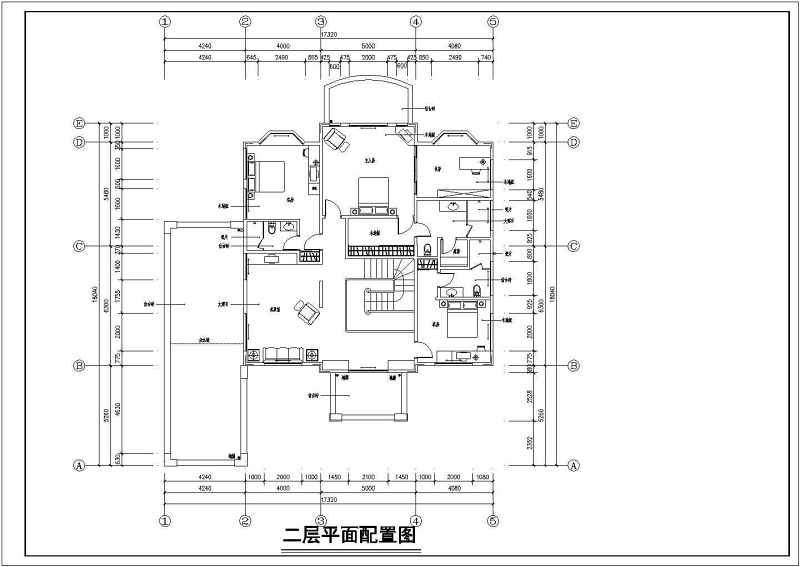 某<a href=https://www.yitu.cn/su/7872.html target=_blank class=infotextkey>地</a>区2层砖混结构别墅建筑方案图