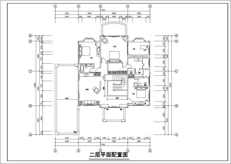 某<a href=https://www.yitu.cn/su/7872.html target=_blank class=infotextkey>地</a>区2层砖混结构别墅建筑方案图