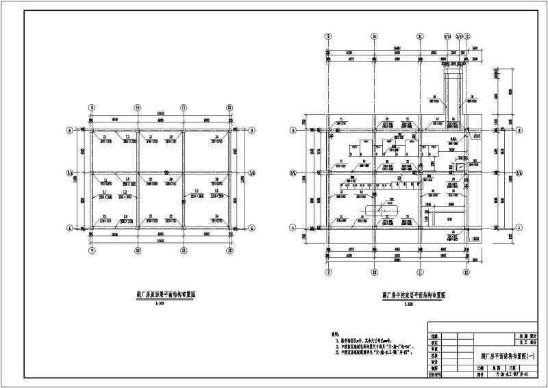 某<a href=https://www.yitu.cn/su/7872.html target=_blank class=infotextkey>地</a><a href=https://www.yitu.cn/su/7637.html target=_blank class=infotextkey>框架</a>结构副厂房结构<a href=https://www.yitu.cn/su/7590.html target=_blank class=infotextkey>设计</a>施工图