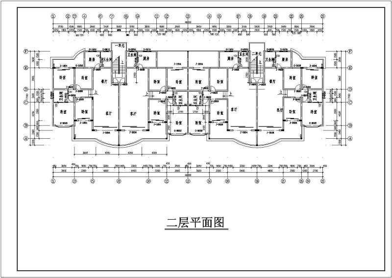 某<a href=https://www.yitu.cn/su/7987.html target=_blank class=infotextkey>小区</a><a href=https://www.yitu.cn/su/7580.html target=_blank class=infotextkey>多层住宅</a>建筑<a href=https://www.yitu.cn/su/7590.html target=_blank class=infotextkey>设计</a>图