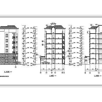 某地区六层框架结构住宅楼建筑施工图