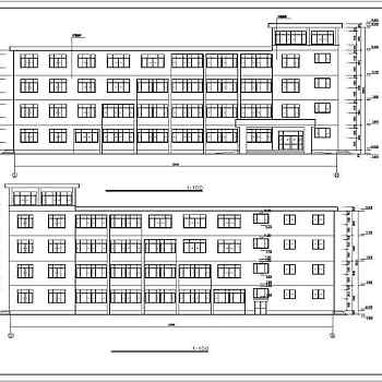 某学校四层框架结构教学楼建筑设计施工图