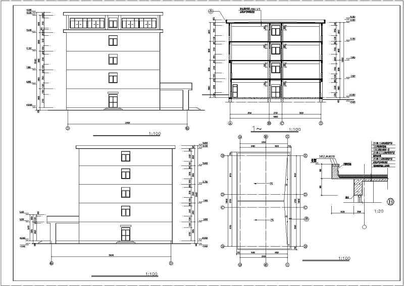 某<a href=https://www.yitu.cn/sketchup/xuexiao/index.html target=_blank class=infotextkey>学校</a>四层<a href=https://www.yitu.cn/su/7637.html target=_blank class=infotextkey>框架</a>结构教学<a href=https://www.yitu.cn/su/8159.html target=_blank class=infotextkey>楼</a>建筑<a href=https://www.yitu.cn/su/7590.html target=_blank class=infotextkey>设计</a>施工图