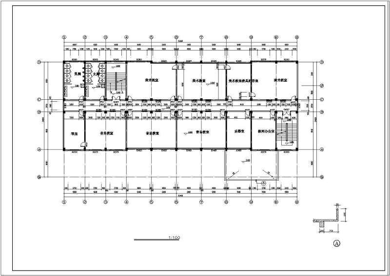 某<a href=https://www.yitu.cn/sketchup/xuexiao/index.html target=_blank class=infotextkey>学校</a>四层<a href=https://www.yitu.cn/su/7637.html target=_blank class=infotextkey>框架</a>结构教学<a href=https://www.yitu.cn/su/8159.html target=_blank class=infotextkey>楼</a>建筑<a href=https://www.yitu.cn/su/7590.html target=_blank class=infotextkey>设计</a>施工图