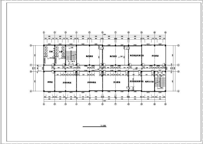 某<a href=https://www.yitu.cn/sketchup/xuexiao/index.html target=_blank class=infotextkey>学校</a>四层<a href=https://www.yitu.cn/su/7637.html target=_blank class=infotextkey>框架</a>结构教学<a href=https://www.yitu.cn/su/8159.html target=_blank class=infotextkey>楼</a>建筑<a href=https://www.yitu.cn/su/7590.html target=_blank class=infotextkey>设计</a>施工图