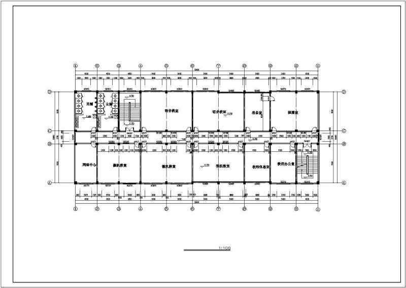 某<a href=https://www.yitu.cn/sketchup/xuexiao/index.html target=_blank class=infotextkey>学校</a>四层<a href=https://www.yitu.cn/su/7637.html target=_blank class=infotextkey>框架</a>结构教学<a href=https://www.yitu.cn/su/8159.html target=_blank class=infotextkey>楼</a>建筑<a href=https://www.yitu.cn/su/7590.html target=_blank class=infotextkey>设计</a>施工图