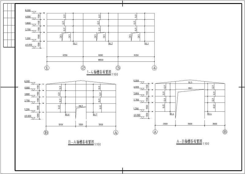 某钢构发电机房建筑结构施工图