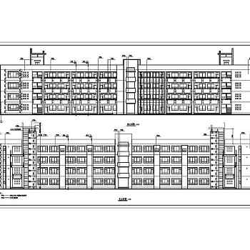 某大学四层框架结构教学楼建筑设计施工图纸