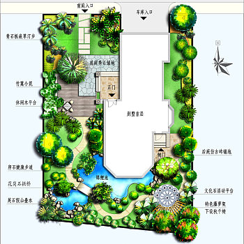 别墅花园彩平图