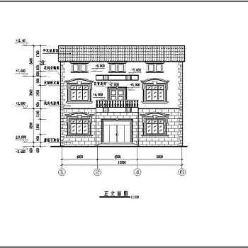 某三层别墅砖混建筑、结构设计施工图