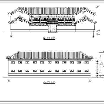 北方框架结构仿古建筑方案设计图节点