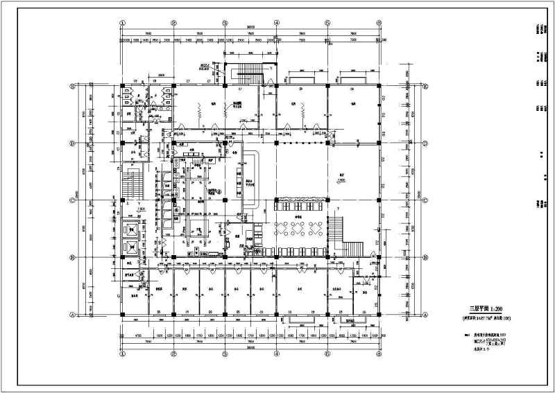 农大东区食堂建筑<a href=https://www.yitu.cn/su/7590.html target=_blank class=infotextkey>设计</a>CAD施工图